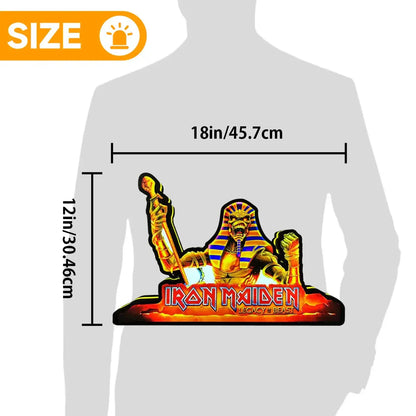 Iron Maiden Legacy of the Beast Pinball Topper LED Lightbox, Arcade Game Led Lightbox, Perfect for Game Room or Pinball Machine FYLZGO Signs