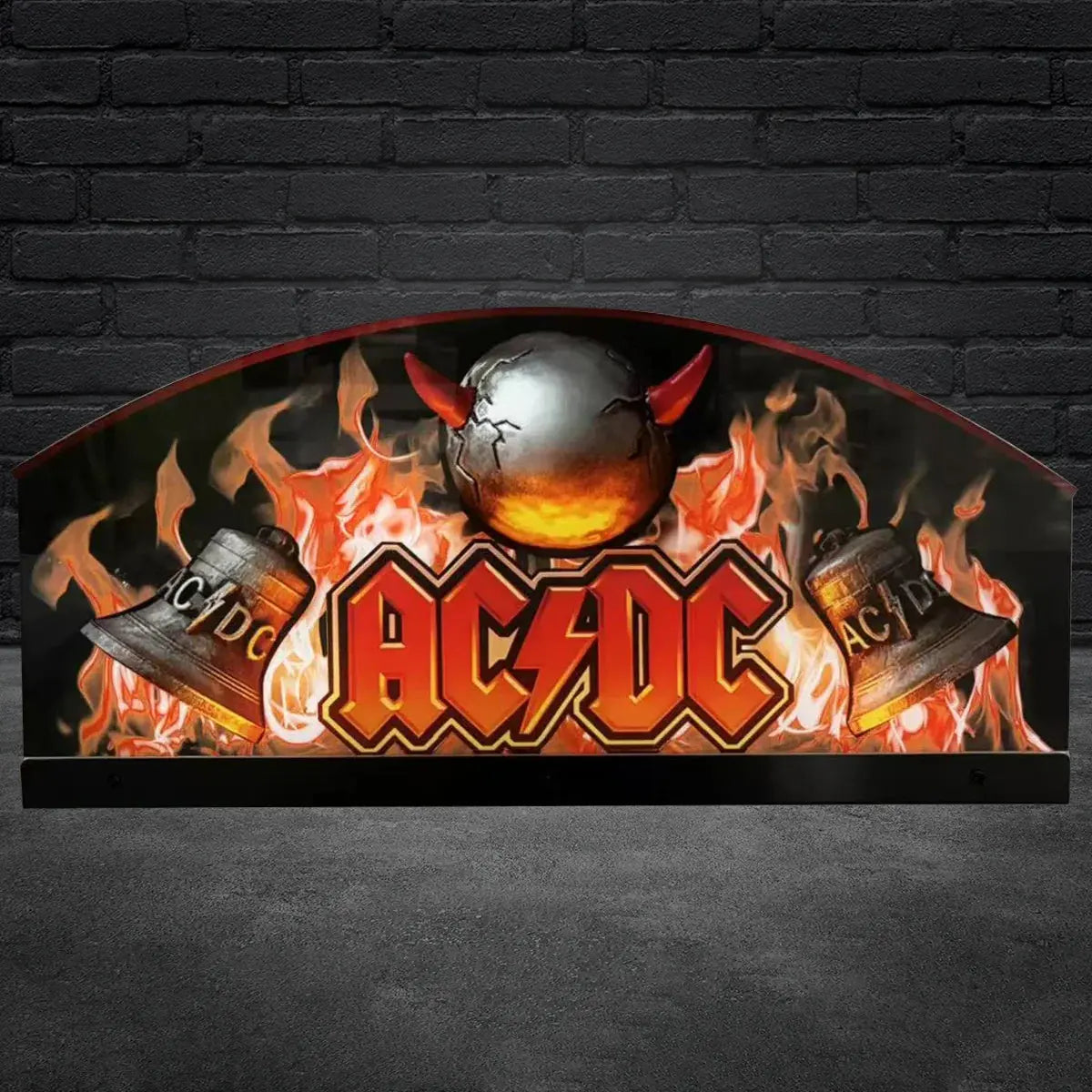 AC/DC Topper With Horns and Two Bells 3D Acrylic LED Topper, For  Pinball Mahine, Pinball Topper FYLZGO Signs