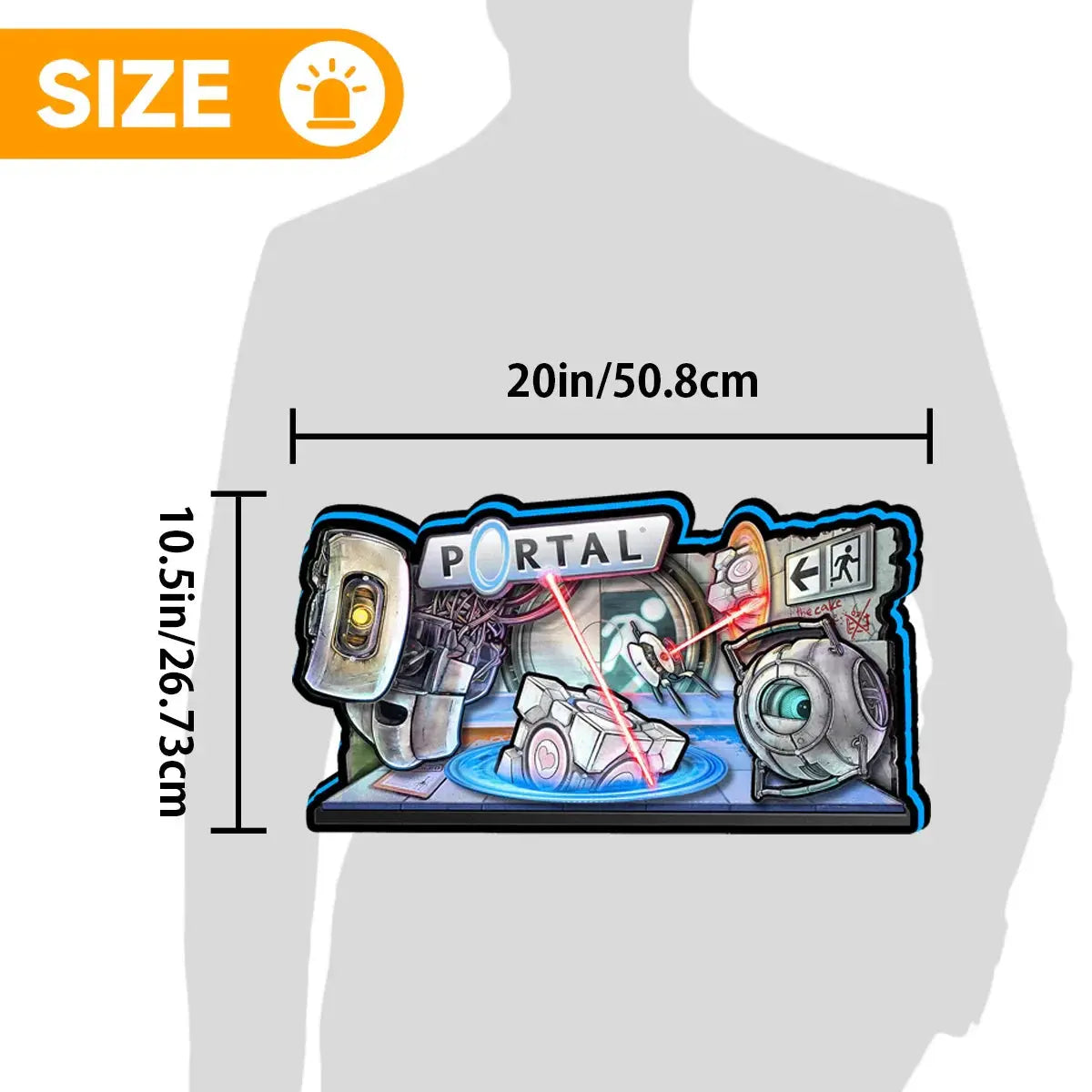 Portal Pinball Topper, 3D Printed Lightbox Powered by USB Band Dimm for Multimorphic Pinball Machine, Wall Art Decor Man's Cave FYLZGO Signs