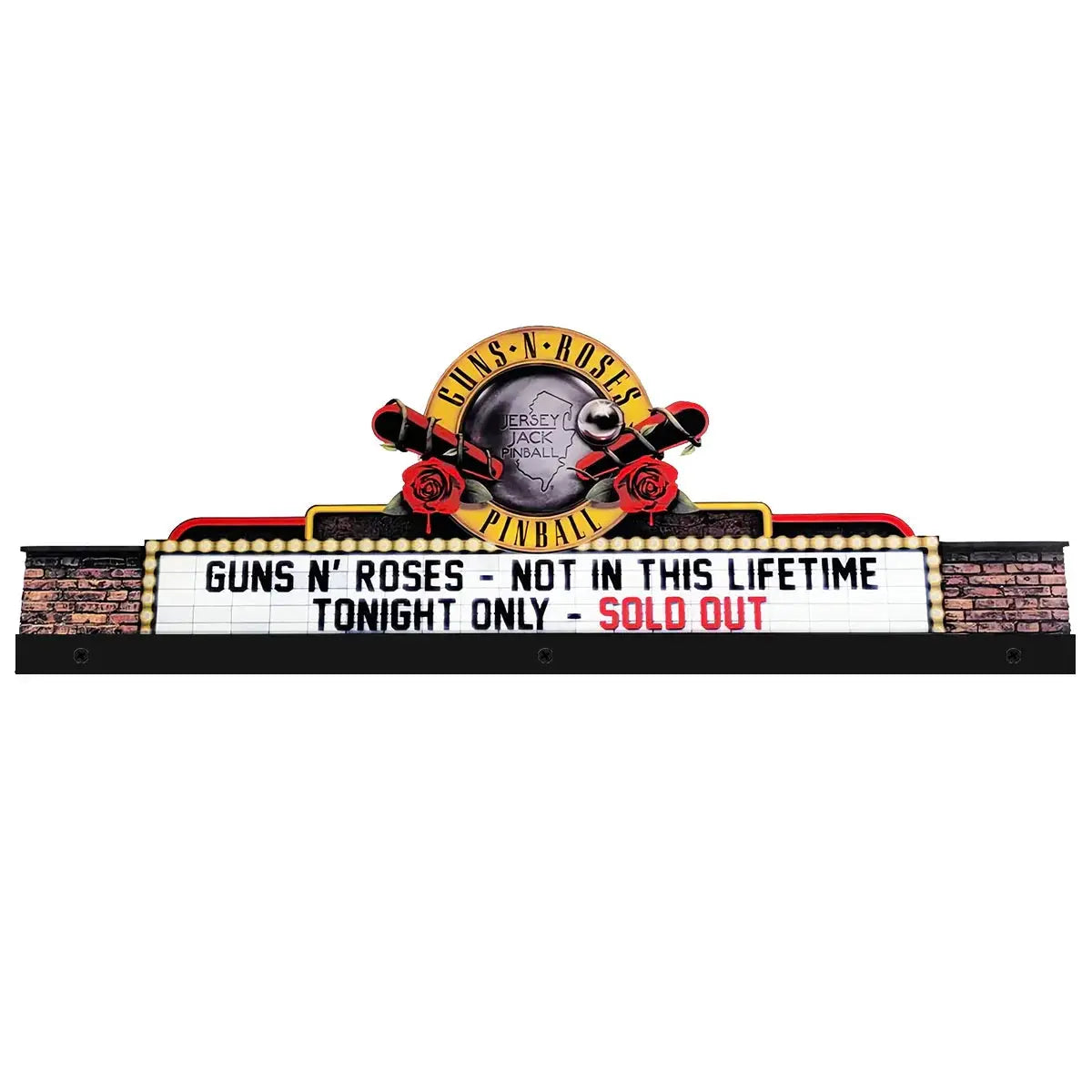 Guns N' Roses Pinball Acrylic LED Topper, for Stern Pinball Machine, Pinball Topper FYLZGO Signs
