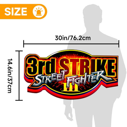 Custom LED Lightbox Street Fighter 3 Third Strike 3D Print Lightbox for Gaming Room Signage Retro Game Signs FYLZGO Signs