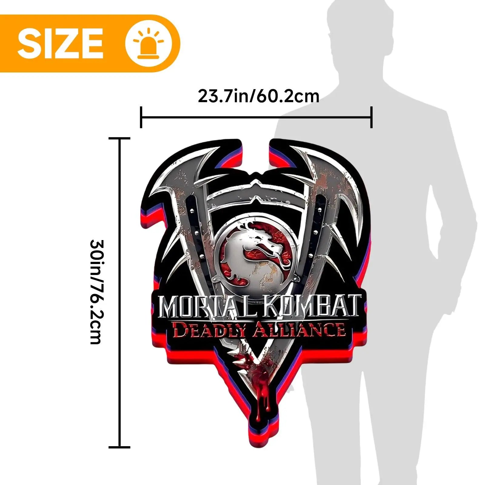 Deadly Alliance Mortal Kombat 3D Printed LED Lightbox for Gaming Room Decor FYLZGO Signs