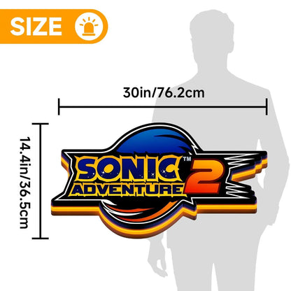 Sonic Adventure 2 3D Printed LED Lightbox Game Lightbox FYLZGO Signs