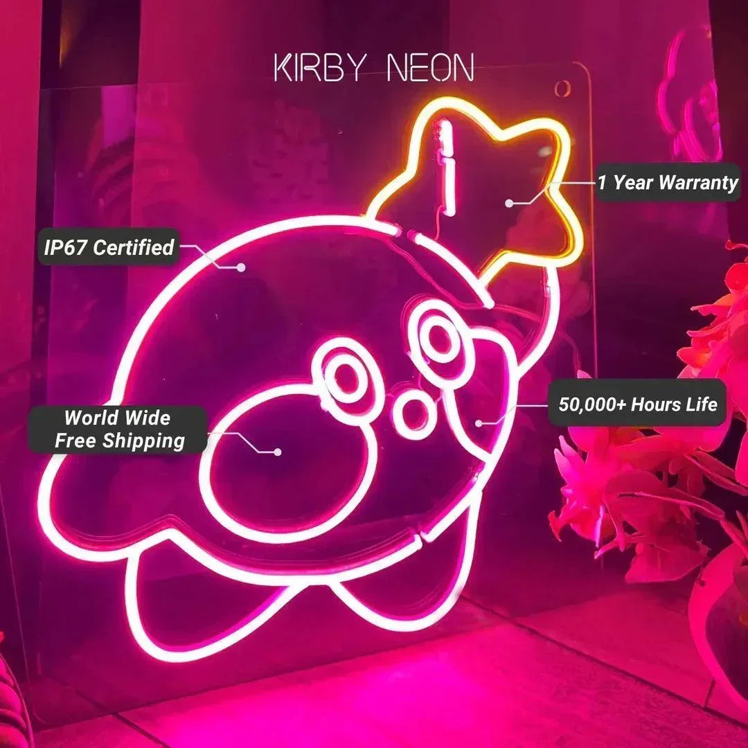 Kirby Star Neon Signs LED Sign Club