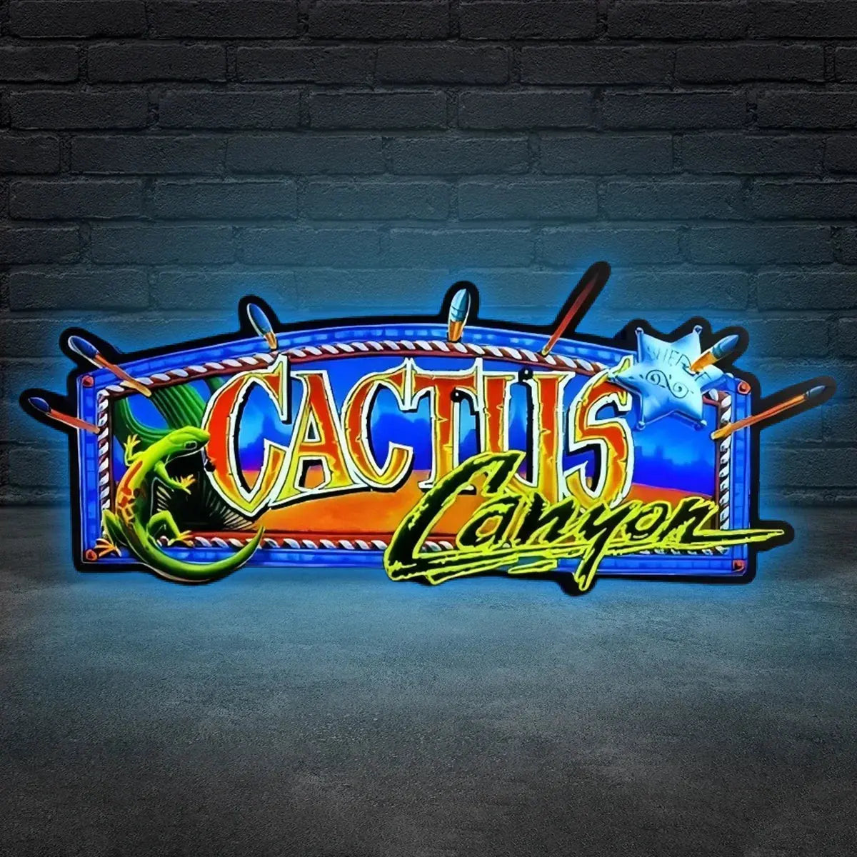 Cactus Canyon Remake Pinball Topper, Video Game Machine LED Lightbox , Pinball Arcade Decor,  Special Edition Topper for CGC Pinball Machine FYLZGO Signs