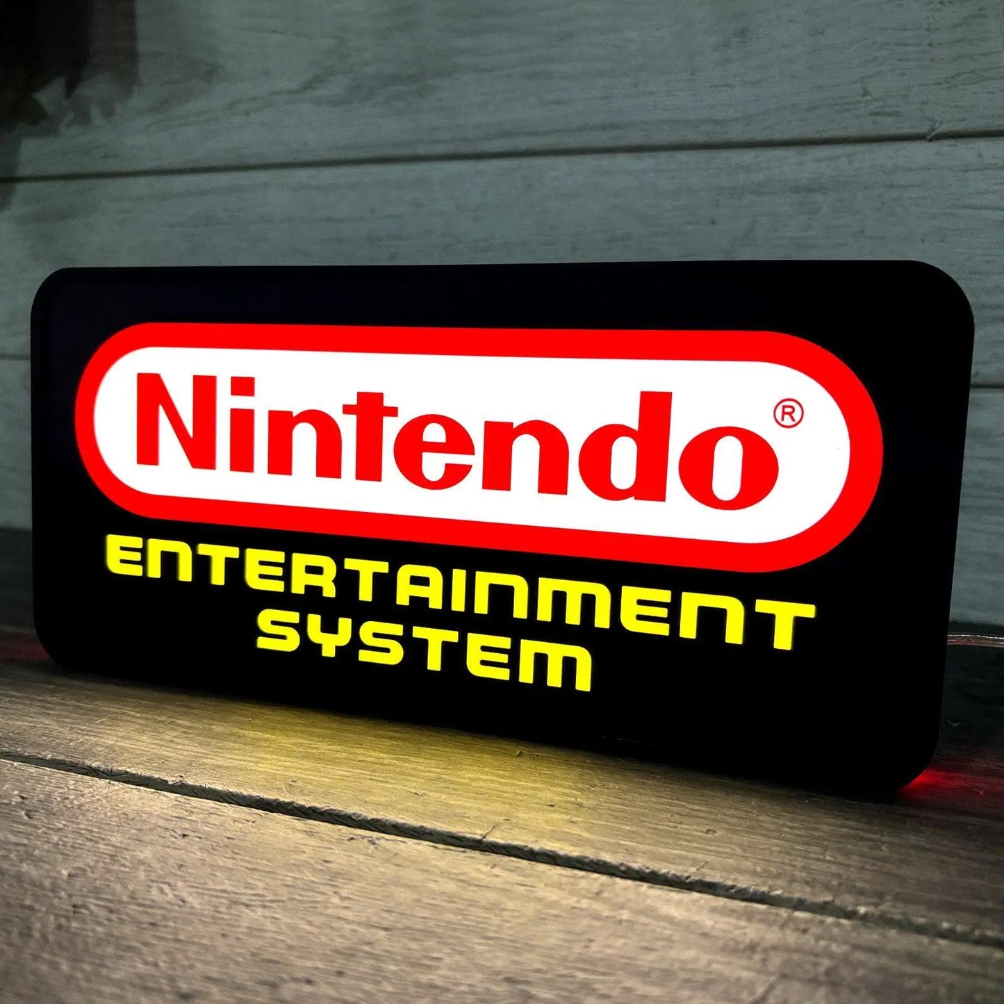 Nintendo Entertainment System Logo Night Lights SNES Video Game Light  3D Printed Lightbox FYLZGO Signs