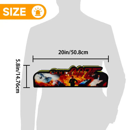 Goldeneye 007 Pinball Topper LED Light Box USB Powered Fully Dimmable, Pinball Arcade Decor, Gameroom Decor, Movie Lightbox FYLZGO Signs