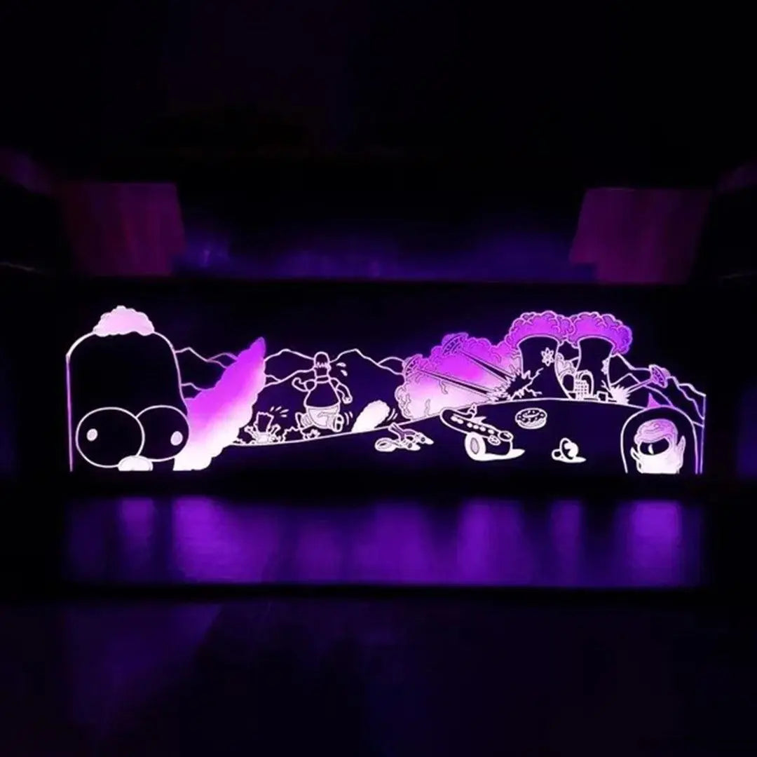The Simpsons Pinball Party TSPP Acrylic RGB LED Topper, for Pinball Machine, Pinball Topper FYLZGO Signs