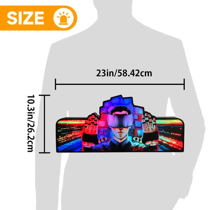 The Johnny Mnemonic Pinball Topper Led Lightbox, USB plug Dimmer, Pinball Arcade Decor, Perfect for Game Room or Pinball Machine FYLZGO Signs