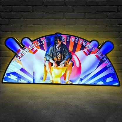 The Big Lebowski Pinball Topper Led lightbox for Pinball Machine, 3D Printed Lightbox USB Powered & Full Dimmable FYLZGO Signs