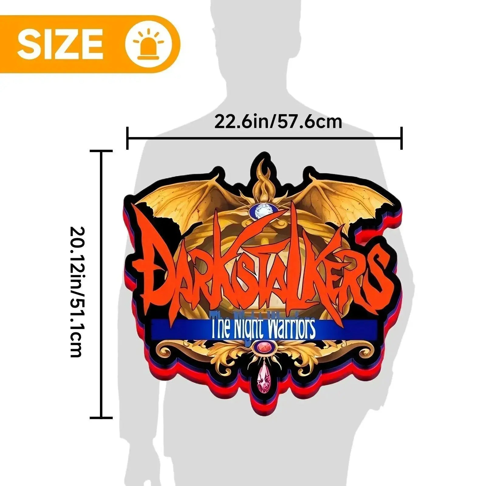 The Night Warriors Darkstalkers 3D Printed LED Lightbox FYLZGO Signs
