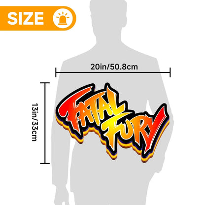 Garō Densetsu Fatal Fury 3D Printed LED Lightbox for Gaming Room Decor FYLZGO Signs