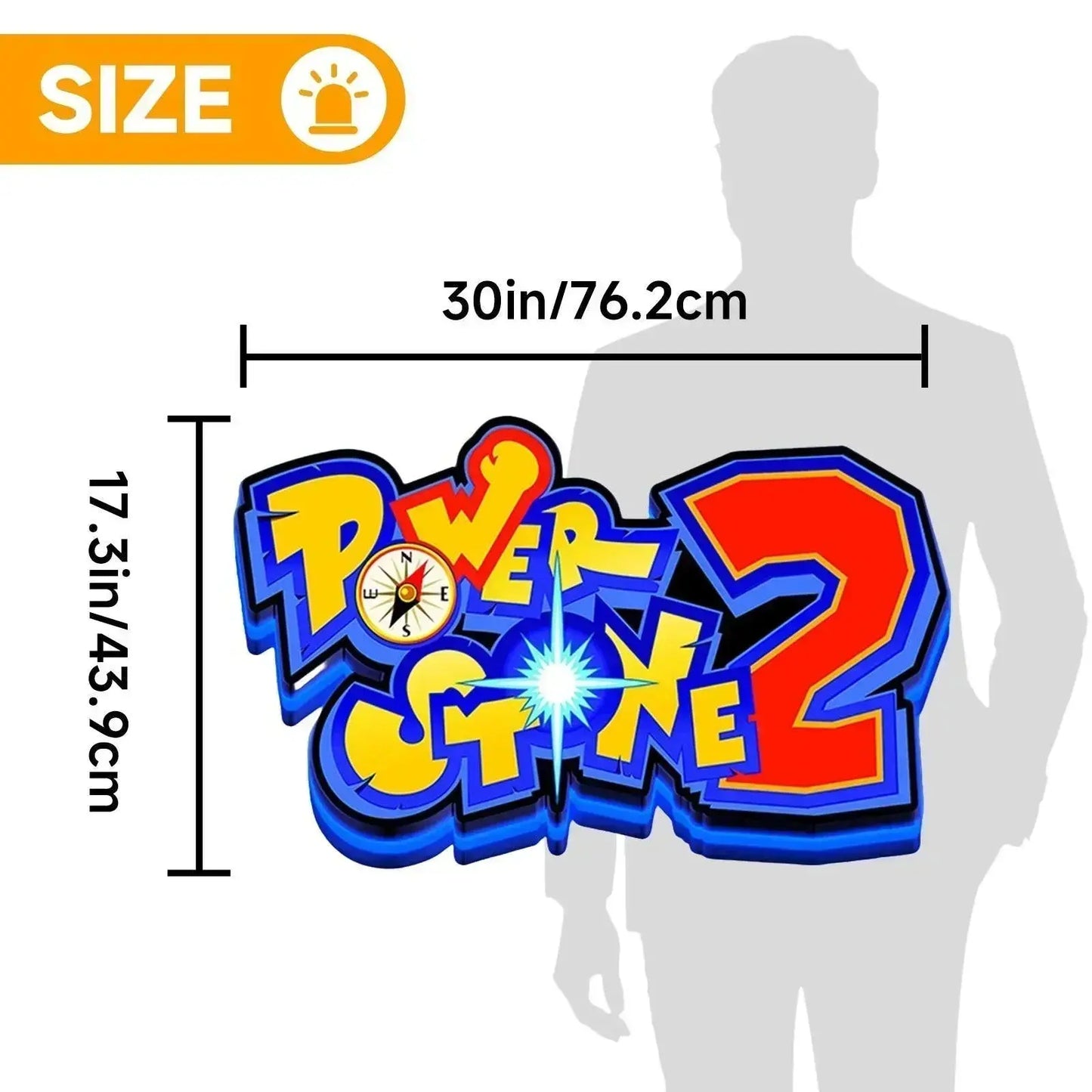 Power Stone ll 3D Printed LED Lightbox for Gaming Room Decor FYLZGO Signs