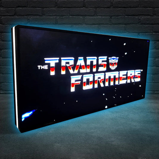 Transformers retro 3D printed LED light box logo wall art decorative fan cave FYLZGO Signs