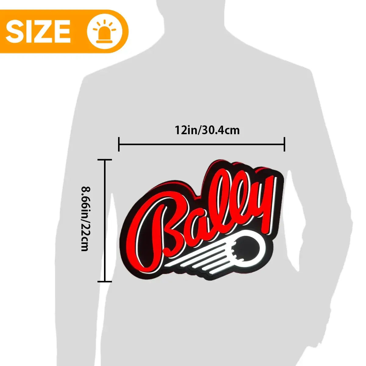 Bally Pinball Logo 3D Printed LED Lightbox Game Lightbox Logo 3D LED Light Box Retro Mega Drive Logo LED Lightbox Arcade Games Lightbox FYLZGO Signs