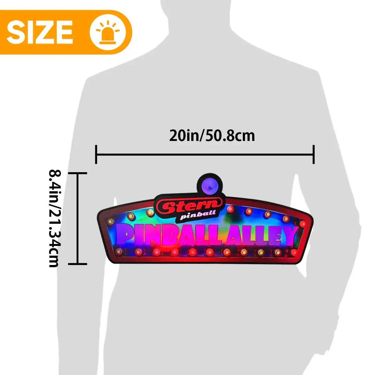 Stern Pinball Alley Pinball Topper LED Lightbox, 3D Printed Lightbox Rock Your Game FYLZGO Signs