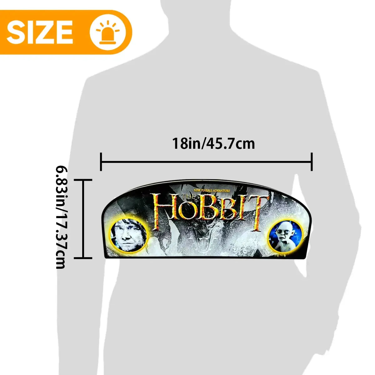 The Hobbit Pinball Topper LED Lightbox for Jersey Jack Pinball Machine, 3D Printed Lightbox Rock Your Game FYLZGO Signs