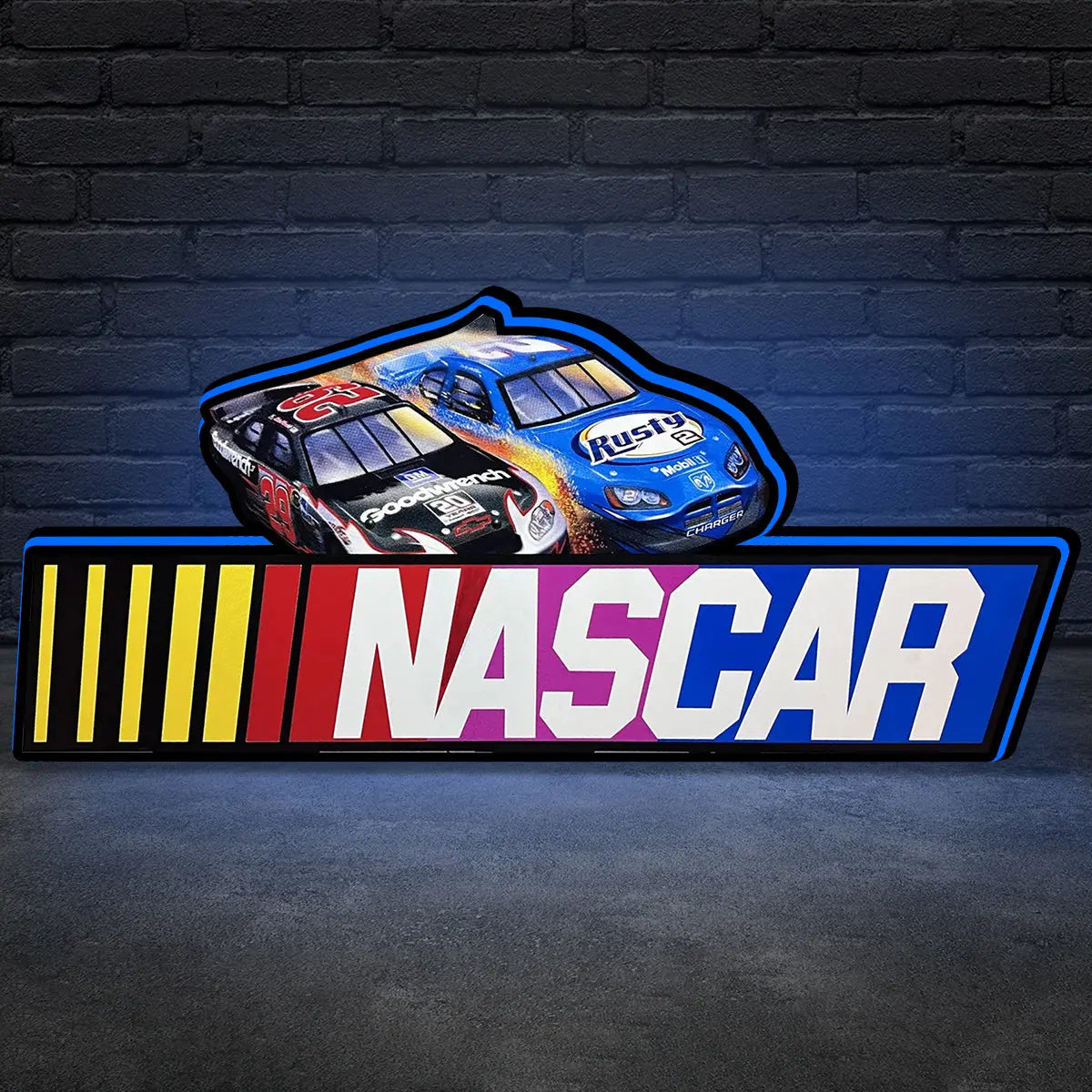 NASCAR Pinball Topper Lightbox Arcade Gaming Light box for Man's Cave FYLZGO Signs