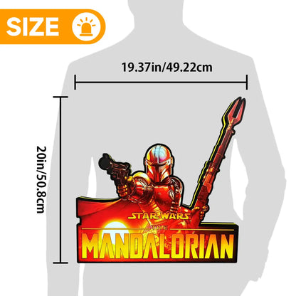 The Mandalorian Pinball Topper LED Lightbox, Pinball Arcade Decor, for The Stern Pinball Machine Fans FYLZGO Signs