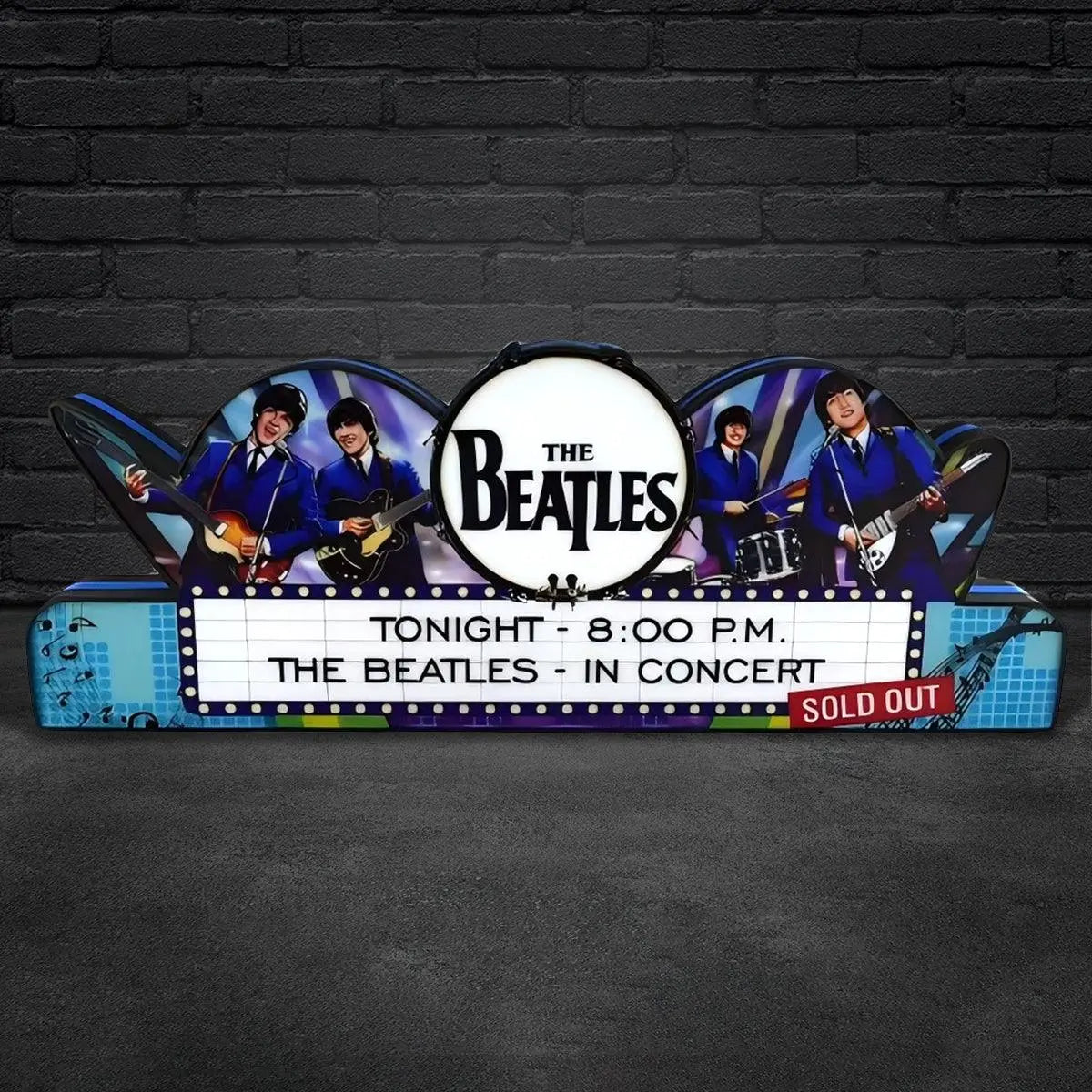 The Beatles Pinball Topper 3D Printed LED Led Lightbox, Arcade Game Led Lightbox, Perfect for Game Room or Pinball Machine FYLZGO Signs