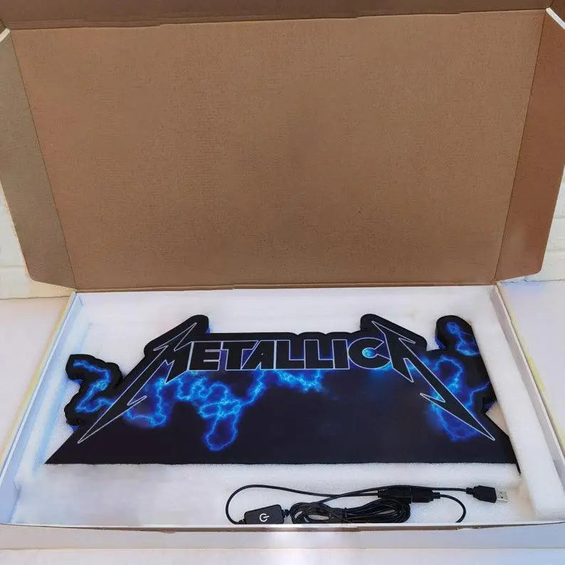 The Metallica Pinball LED Lightbox, The Metallica Pinball Topper, USB powered and with Dimming Function, design for Stern Pinball FYLZGO Signs