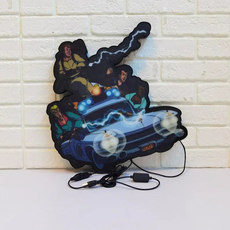 Ghostbusters ECTO-1 Lightbox, USB Powered with Dimming Control, Perfect Decor with your ECTO-1 mobile or Ecto-1 FYLZGO Signs