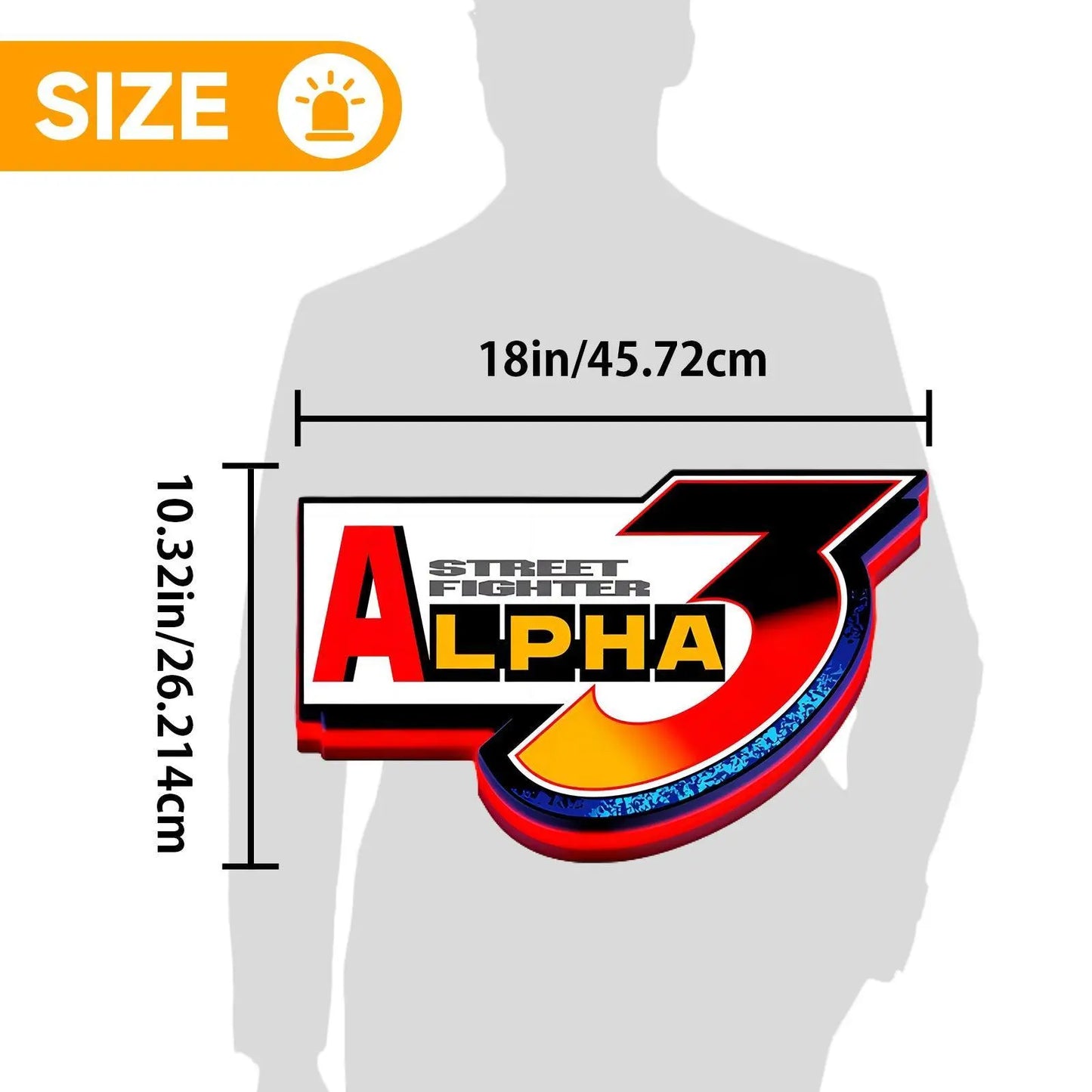 Alpha 3 Street Fight 3D Printed LED Lightbox Game Lightbox FYLZGO Signs
