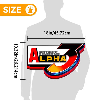 Alpha 3 Street Fight 3D Printed LED Lightbox Game Lightbox FYLZGO Signs