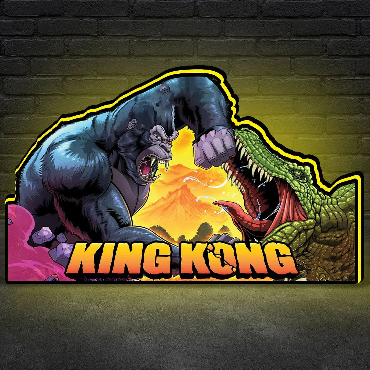 King Kong Pinball Topper 3D Printed Lightbox for  Pinball Machine, Pinball Topper FYLZGO Signs