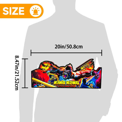 King Kong Pinball Topper for  Pinball Machine, 3D Printed Lightbox USB Powered & Full Dimmable FYLZGO Signs