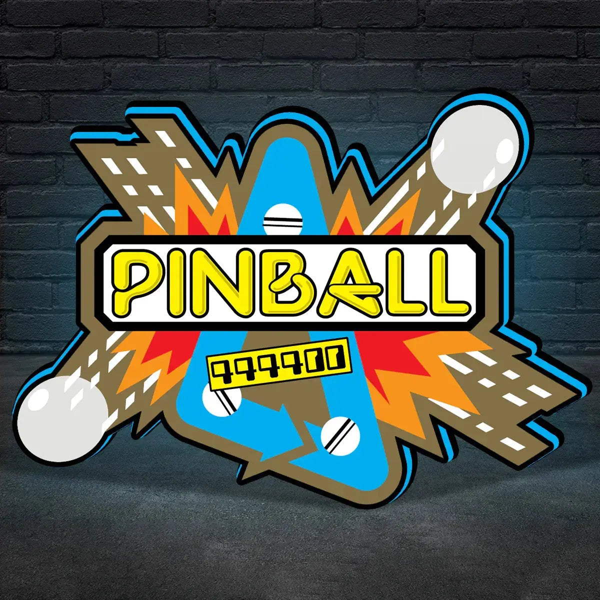 Game and Watch Pinball logo 3D Printed Lightbox Lamp Light, Logo 3D Printed Lightbox FYLZGO Signs