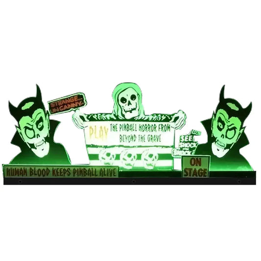 Rob Zombie Pinball Topper 3D Acrylic LED Topper, For Spooky Pinball Mahine, Pinball Topper FYLZGO Signs