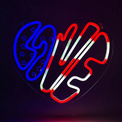 XOXO Valentines Day Neon Sign Heart USB Powered LED Neon Light for Room Wall Decor FYLZGO Signs