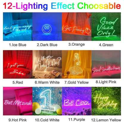 Neon LED Sign Mr & Mrs Custom Wedding Party Wall Neon Sign Light Room Bedroom Decor Hanging Neon Lamp Decoration Gifts Neon Lamp FYLZGO Signs