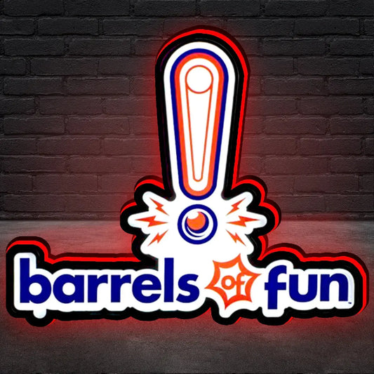 Barrles Fun Logo Led lightbox for Pinball Machine, 3D Printed Lightbox USB Powered & Full Dimmable FYLZGO Signs