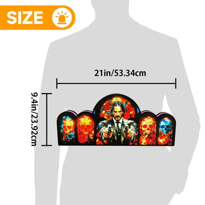 John Wick Pinball Topper, 3D Printed  LED Light Box Game Room Decor, For Stern Pinball Machine FYLZGO Signs