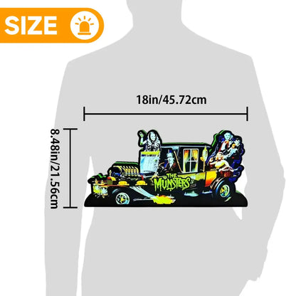 The Munsters Pinball Topper LED Light Box, for Stern Pinball Mahince, Game Room Decor, Classic Spooky Trinket for Your Game, TV Enthusiasts FYLZGO Signs