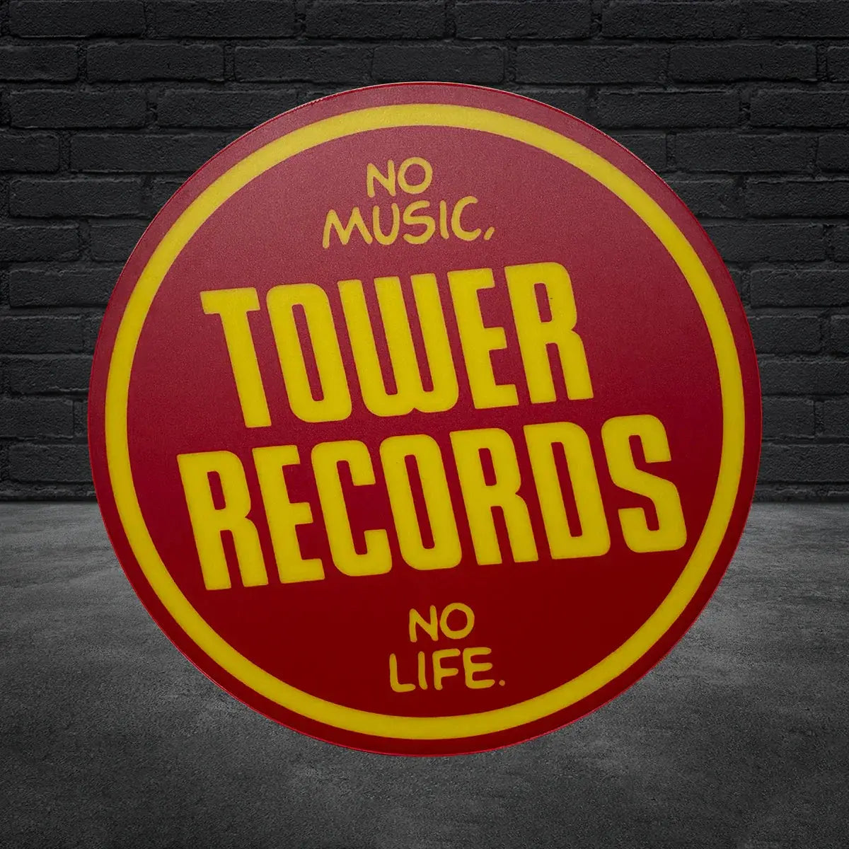 Tower Records LED Lightbox No Music, no Life Vintage Records Store LED Sign FYLZGO Signs