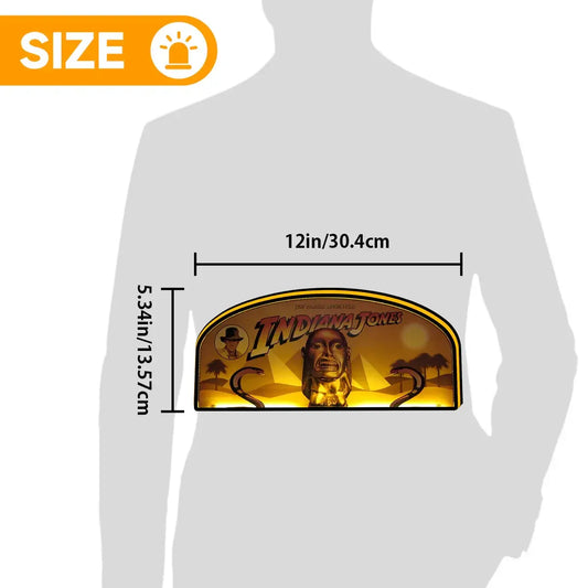Indiana Jones Topper LED Sign, 3D Printed Lightbox, USB Powered & Full Dimmable FYLZGO Signs