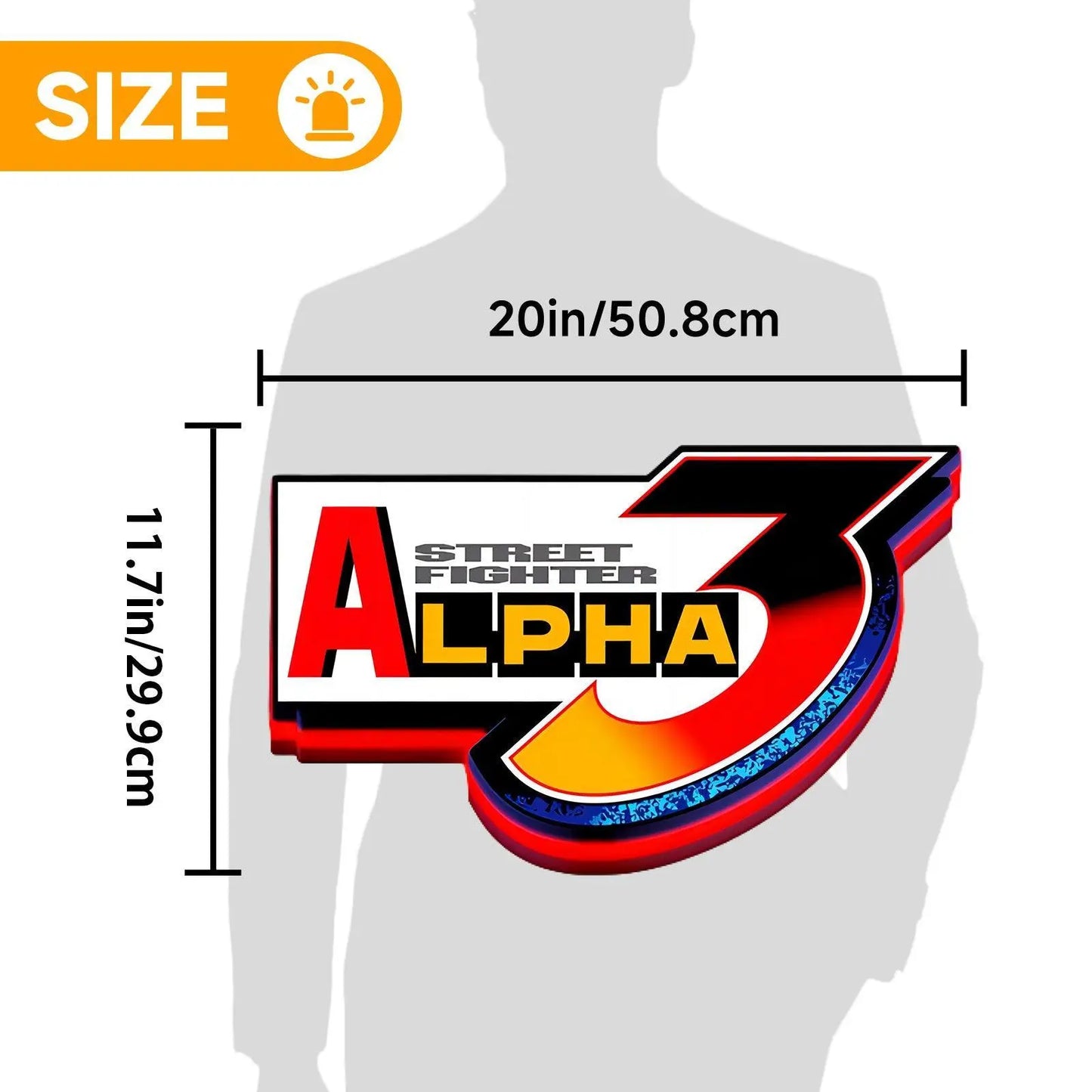 Alpha 3 Street Fight 3D Printed LED Lightbox Game Lightbox FYLZGO Signs