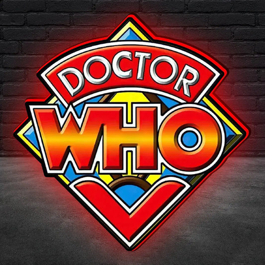 Doctor Who Logo Led lightbox for Bally Pinball Machine, 3D Printed Lightbox USB Powered & Full Dimmable FYLZGO Signs