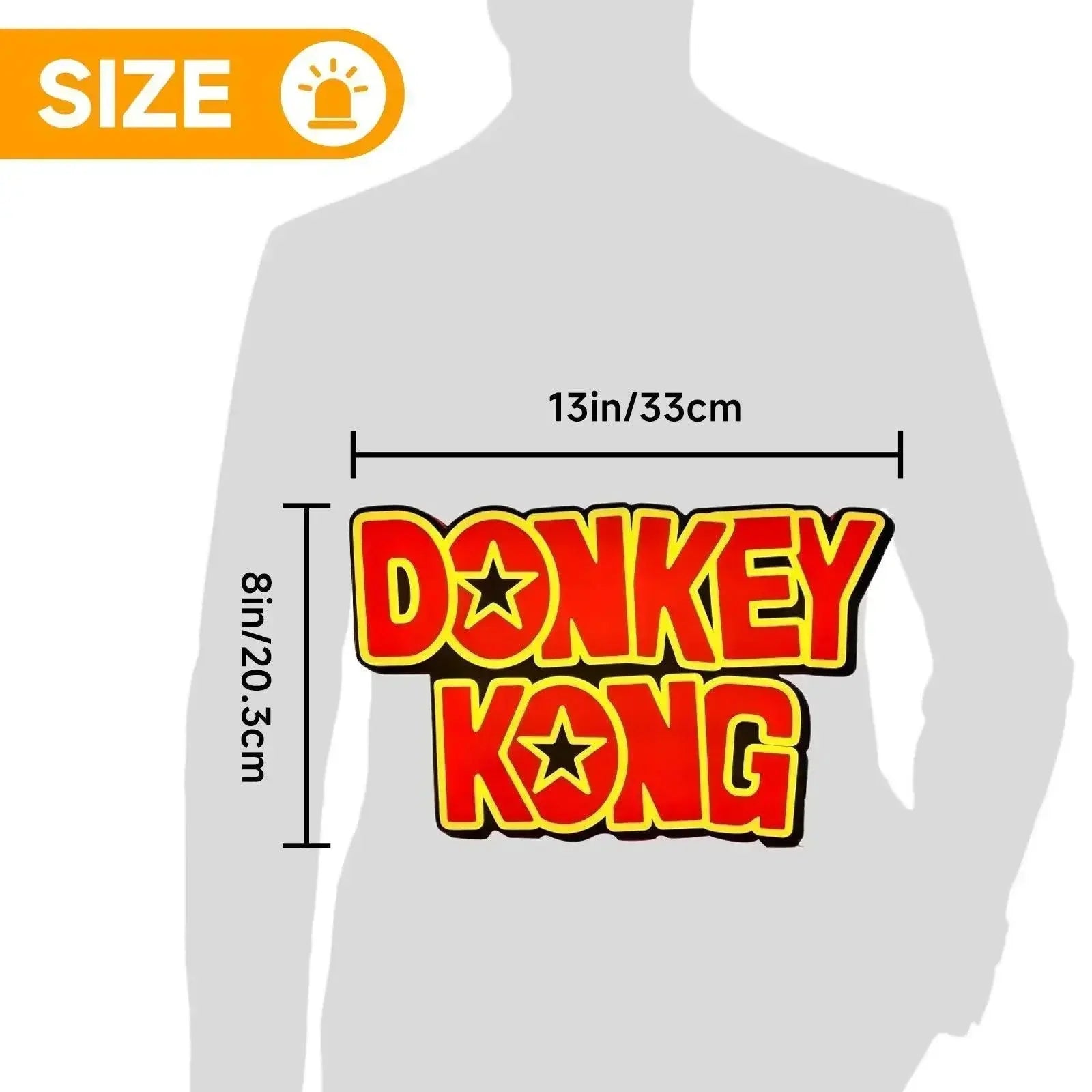 Donkey Kong Logo LED Sign, 3D Printed, USB Powered & Full Dimmable FYLZGO Signs