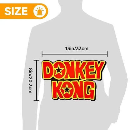 Donkey Kong Logo LED Sign, 3D Printed, USB Powered & Full Dimmable FYLZGO Signs