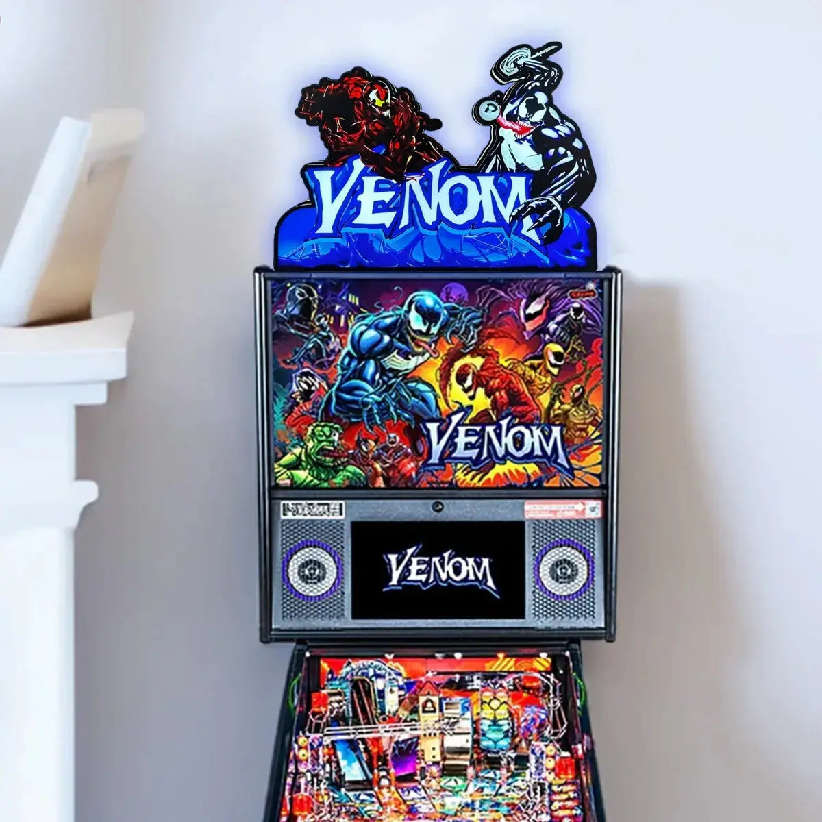 Venom Pinball Topper LED Light Box Fully Darkable USB Powered, Pinball Arcade Decor, Perfect for Game Room or Pinball Machine FYLZGO Signs