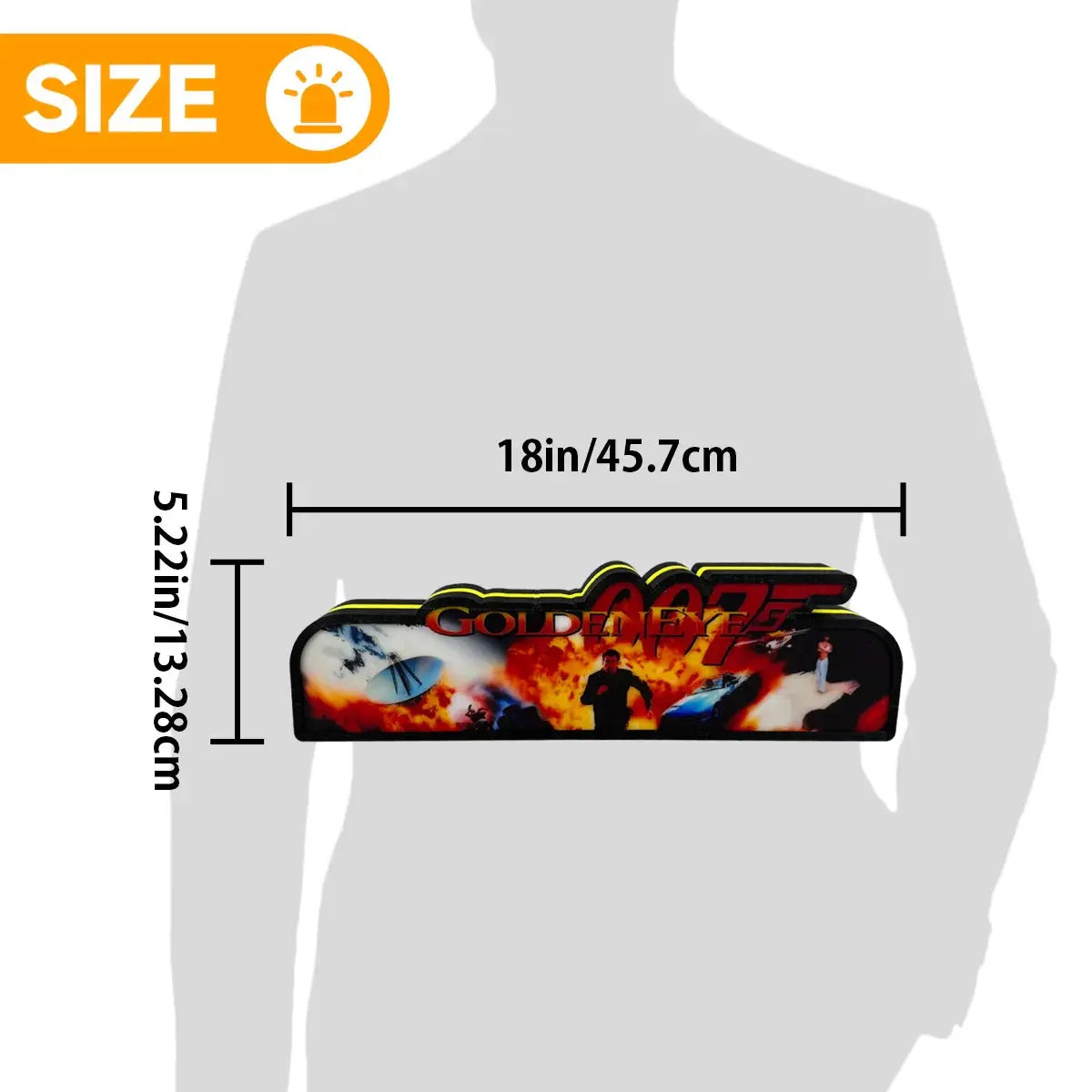 Goldeneye 007 Pinball Topper LED Light Box USB Powered Fully Dimmable, Pinball Arcade Decor, Gameroom Decor, Movie Lightbox FYLZGO Signs