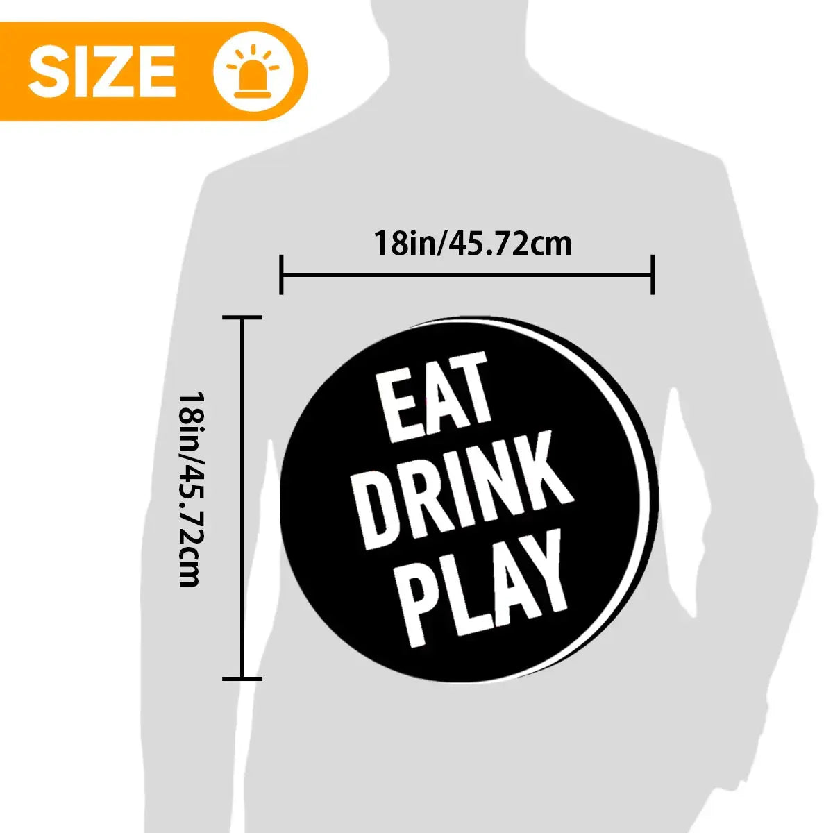 Eat Drink Play 3D Printed Lightbox Lamp Light, Logo 3D Printed Lightbox FYLZGO Signs