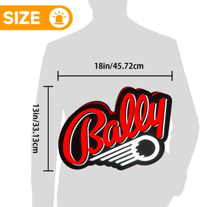 Bally Pinball Logo 3D Printed LED Lightbox Game Lightbox Logo 3D LED Light Box Retro Mega Drive Logo LED Lightbox Arcade Games Lightbox FYLZGO Signs