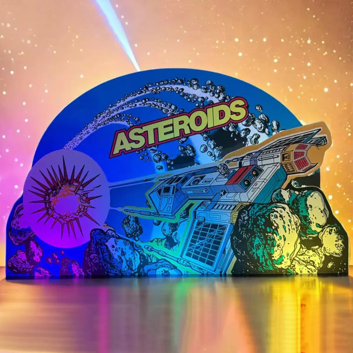 Asteroids Arcade 3D Acrylic LED Topper, For Arcade Game Art Repro Game Machine, Arcade Topper FYLZGO Signs