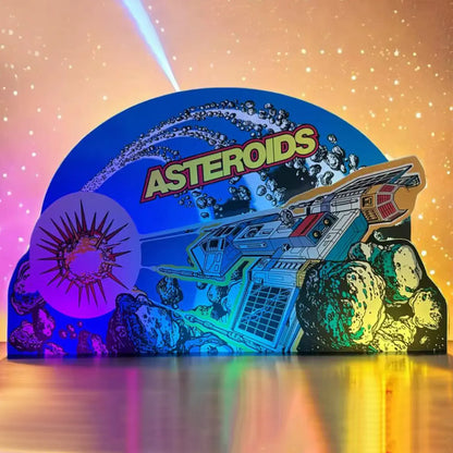 Asteroids Arcade 3D Acrylic LED Topper, For Arcade Game Art Repro Game Machine, Arcade Topper FYLZGO Signs