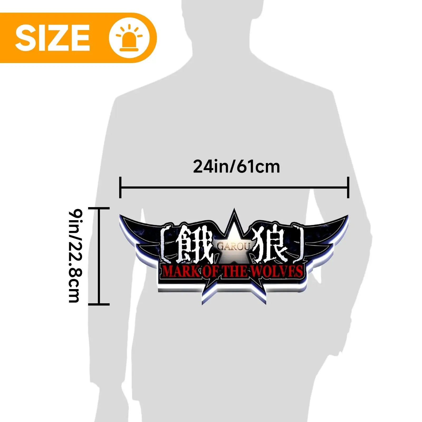 Mark of the Wolves 3D Printed LED Lightbox for Gaming Room Decor FYLZGO Signs